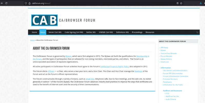 CA/Browser Website