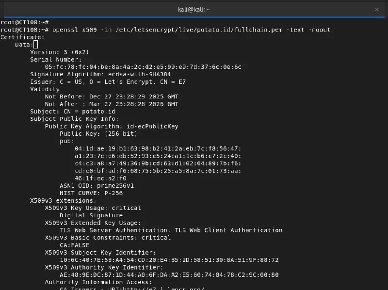 Check Certbot Certificates
