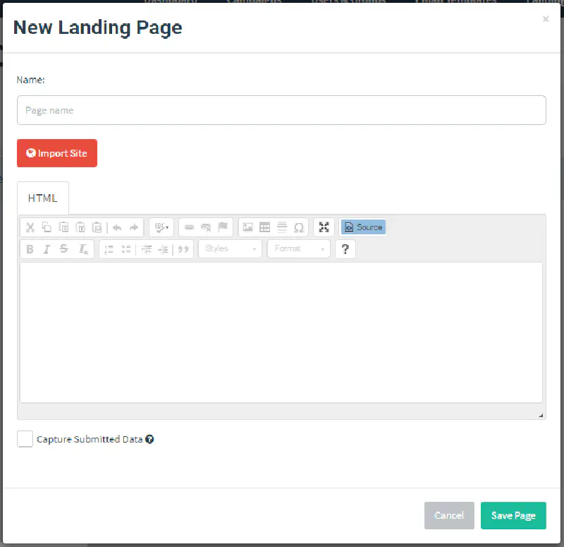 Landing Page Configuration
