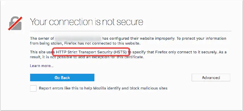 HSTS Error