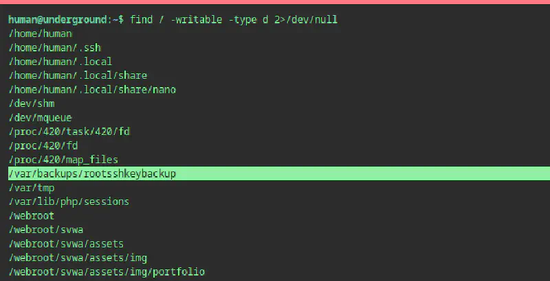 find writeable directory