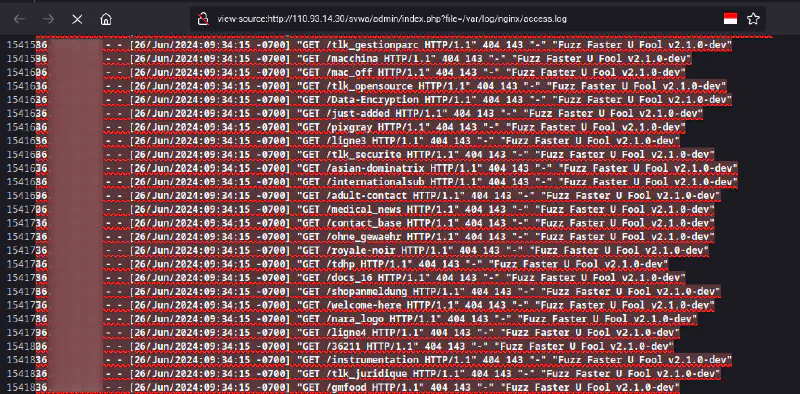 LFI read web access log