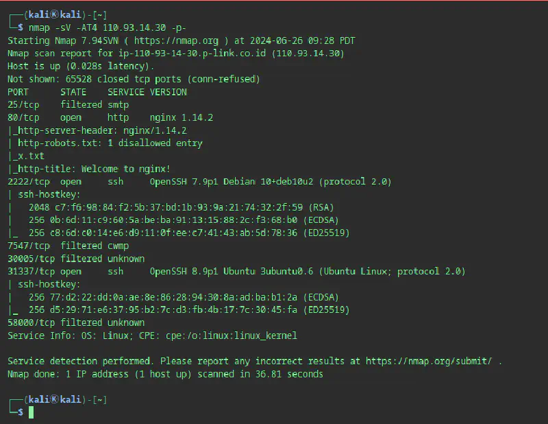 nmap result