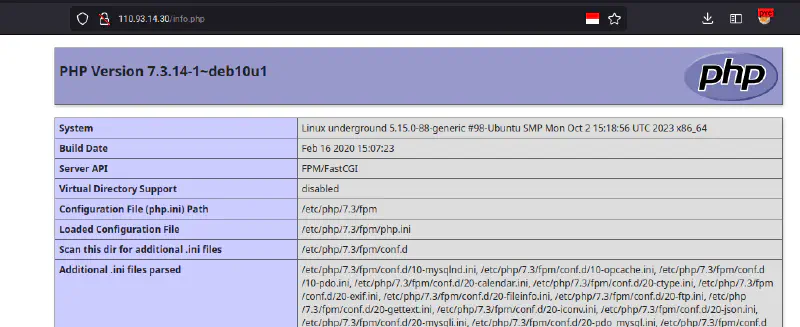 phpinfo file