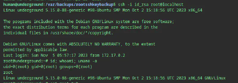 ssh to root from server