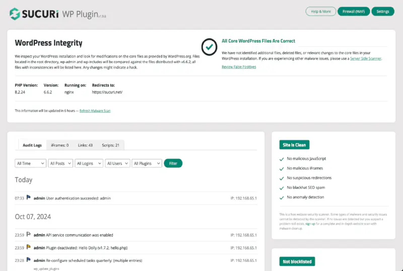 Sucuri Security Plugin